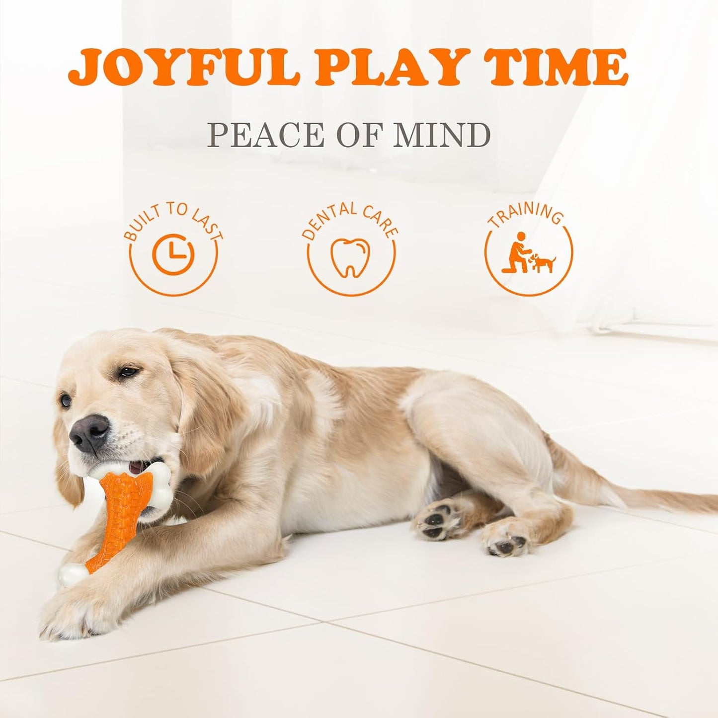 Dog Toys 2 Pack, Dog Toys for Aggressive Chewers Large Breed, Aggressive Chew Toys for Large Dogs (2 Pack)
