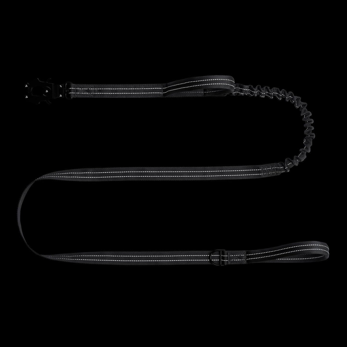 ICEFANG Tactical Dog Leash,K9 Training Walking Bungee Lead with 2 Control Handle,Heavy Duty Quick Release Metal Clasp,for Medium Large Breed (Reflective Grey, 6 FT)