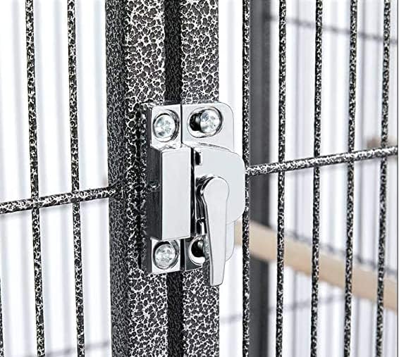 Single Stackable Center Divided Breeder Breeding Bird Flight Double Rolling Cage for Aviaries Canaries Cockatiels Finches Budgies Small Parrots (Without Stand)