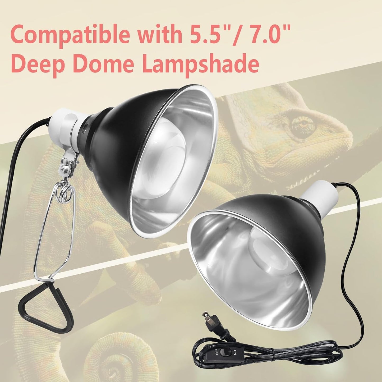 Intense 75W UVA Daylight Heat Lamp Bulbs for Basking - Simulated Sunlight Perfect for Desert-Dwelling Reptiles and Amphibians Like Bearded Dragons, Geckos, Iguanas, Lizards, (Pack of 2)