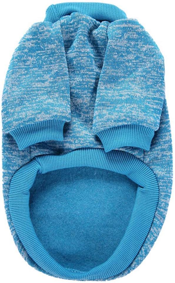 Jecikelon Dog Clothes Dogs Sweater Soft Puppies Clothing Winter Puppy Sweaters Warm Outfit for Dogs Small XXS XS Cat Apparel (Light Blue, M)