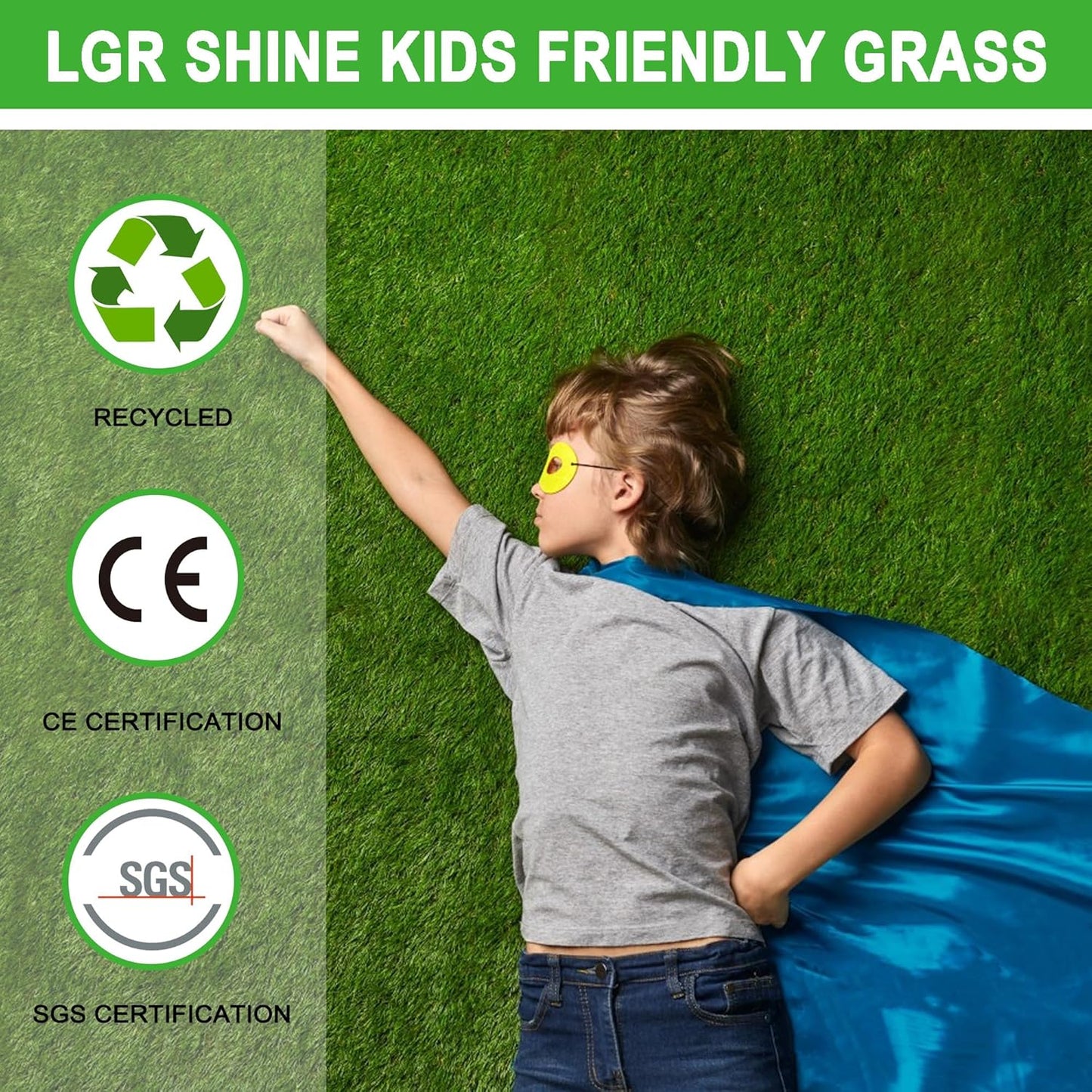 Artificial Grass Turf for Dogs 5 ft x 8 ft,1.38 inch Fake Grass Pee Pad for Puppy Potty Training,Faux pet Grass Rug for Indoor/Outdoor Patio,Dogs Wee Wee Pad,Turf Grass Mat for Dogs Potty