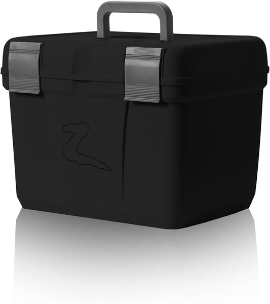 HORZE Smart Grooming Box for Horses, Dogs, Cats with Removable Tray | Non-Slip, Crack Resistant | 16" x 12" x 12" - Black - One Size