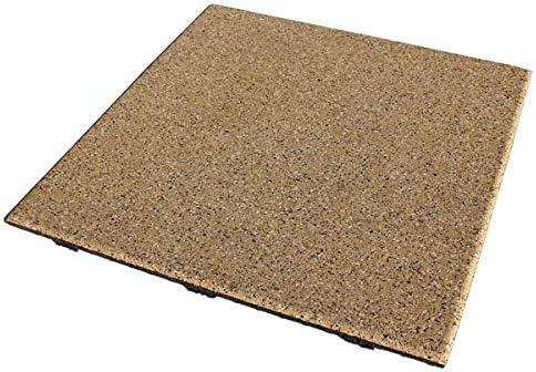 American Extreme Rubber Gym Mats - 1 Inch Thick Colorful, Superior Shock & Sound Absorbing - 35% Brown/Mocha/Tan - 2' x 2' Single Tile (Covers 4 Sq Ft)