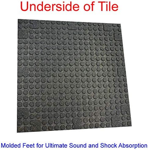 American Floor Mats - Extreme Rubber Gym Tiles - 1 Inch Thick Colorful - Superior Shock and Sound Absorbing - 10% Red - 2' x 2' Single Tile (Covers 4 Sq Ft)