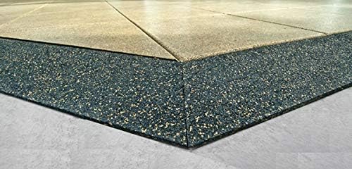 American Floor Mats - Extreme Rubber Gym Tiles - 1 Inch Thick Colorful Rubber Gym Tiles - Superior Shock and Sound Absorbing Tiles - 35% Orange/Grey/White 10 Tile Pack (Covers 40 Sq Ft)