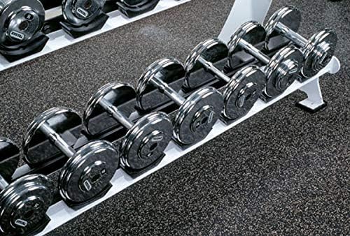 American Floor Mats 1/4in (7mm) Thick 10% Grey 4' x 50' Heavy Duty Rubber Rolls, Protective Exercise Mats, Home Gym Rubber Flooring