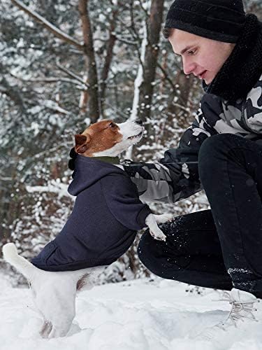 6 Pieces Dog Hoodie Dog Clothes Sweaters with Hat, Pet Winter Clothes Warm Hoodies Coat Sweater for Small Dogs Chihuahua(S)