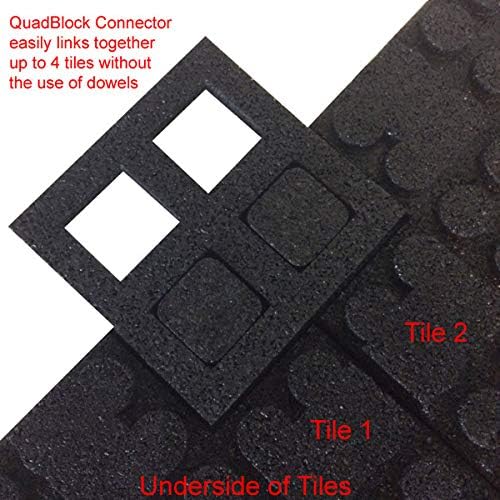 American Floor Mats - Extreme Rubber Gym Tiles - 1 Inch Thick Colorful Rubber Gym Mats - Superior Shock and Sound Absorbing - 95% Dark Grey, 100 Mats Pack (Covers 400 Sq Ft)