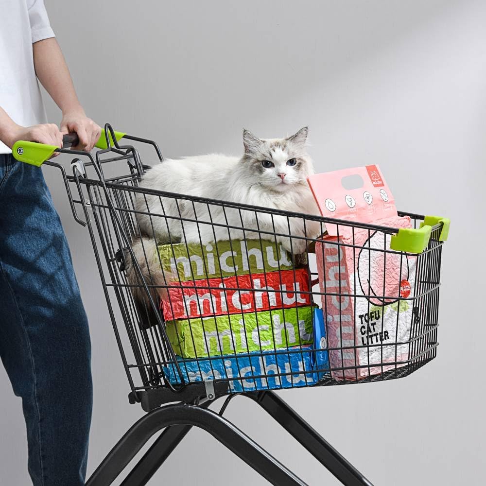 Tofu Cat Litter Natural Clumping Tofu Cat Litter, Fast Clumping and Easily Scoop-able 5.5lb/88oz 5 Scents - Greentea, 6 Pack
