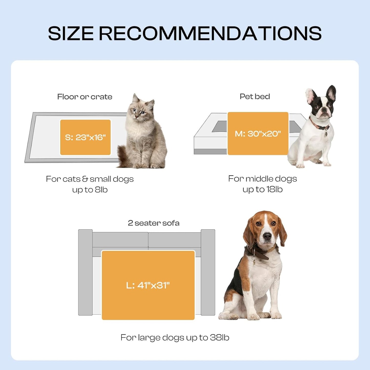 Luciphia 1 Pack 3 Calming Dog Blanket Fluffy Premium Fleece Pet Blankets Soft Sherpa Throw for Dogs Puppy Cat Haze Blue Large (41" x31")