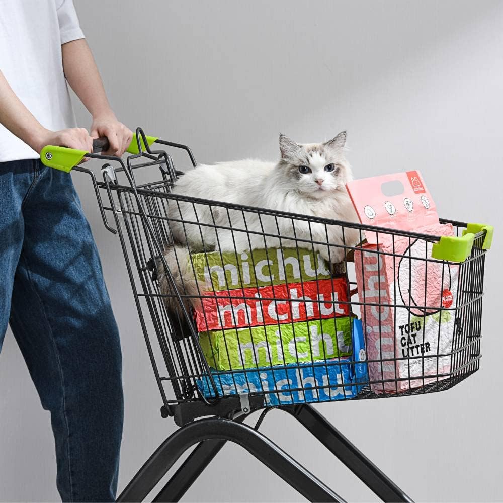 Tofu Cat Litter Natural Clumping Tofu Cat Litter 5.5lb/88oz 5 Scents (Greentea + Wonder Litter, 2 Pack)