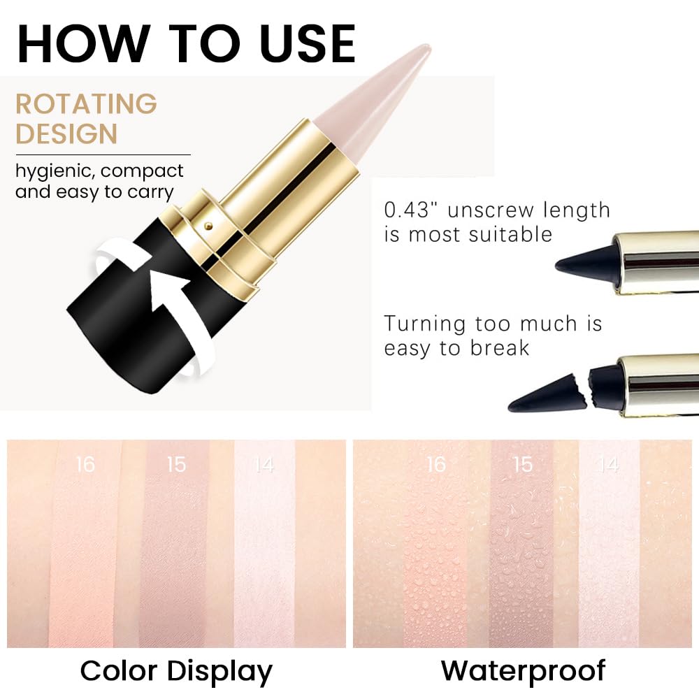 evpct Pale Mauve Long Wear Gel Eyeliner Pencils for Women, Mauve Eye Liner Pencil Pen Natural Makeup Glide Smooth, Eye Liner Waterproof Smudge Proof, Cream Eyeliner Lipstick Set, delineador de ojos