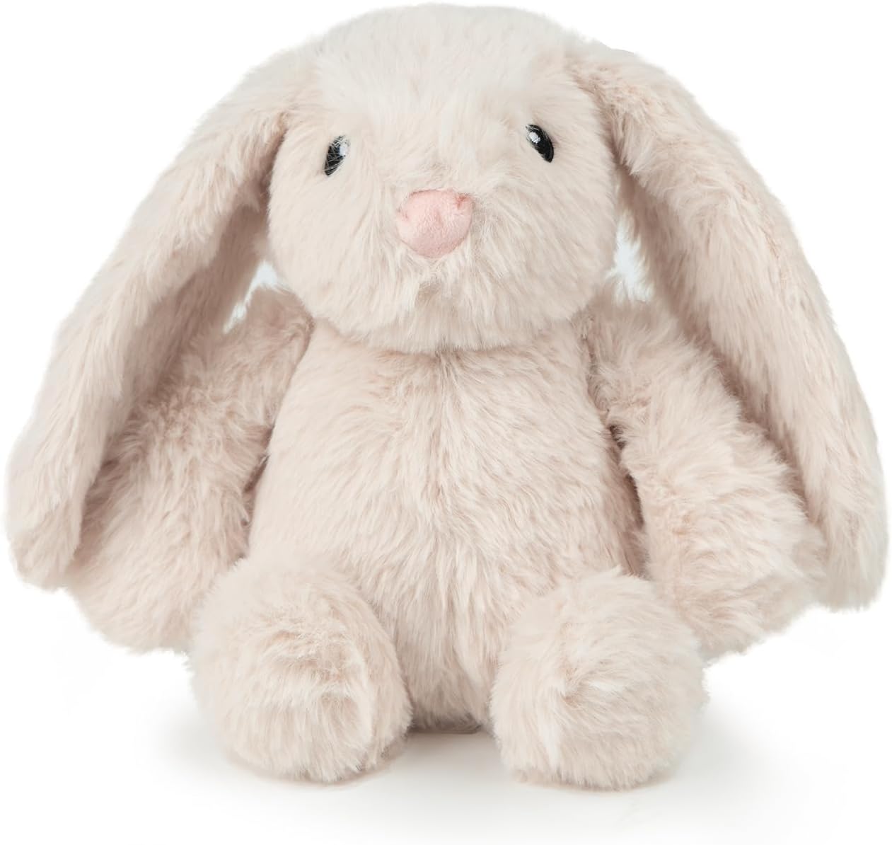 Best Pet Supplies Interactive Squeaky Dog Chew Toy, Ideal Dog Toys for Chewers, Small, Medium & Large Dogs, and Fetch Lovers - Bunny (Beige), Small