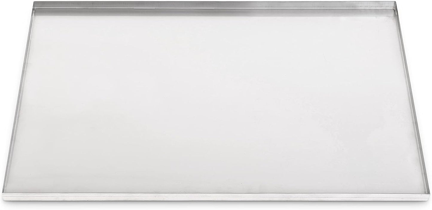 52.38" x 34.25" Metal Replacement Dog Crate Pan Chew Proof Crack Proof Pet Kennel Tray Central Dog Training Crate Pan Pet Supplies, Galvanized, 1" H