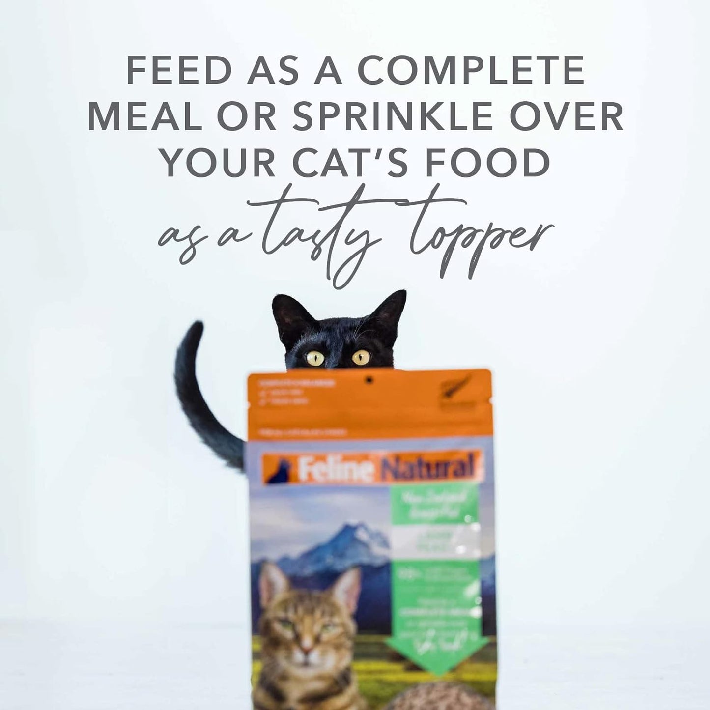 Feline Natural High Protein Dry Cat Food, Freeze-Dried Diet with 98% Meat, Organs & Seafood, No Peas, Grains, or Artificial Additives, Made in New Zealand, Beef, 11oz