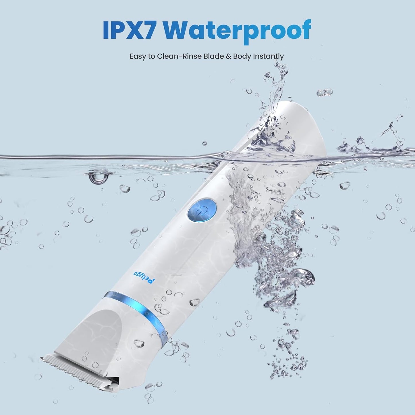 3-in-1 Dog & Cat Grooming Kit - Rechargeable Cordless Pet Hair Clippers with Nail Grinder & Paw Trimmer & 5 Guide Combs, Low Noise Dog Clippers for Grooming Small Medium Pets