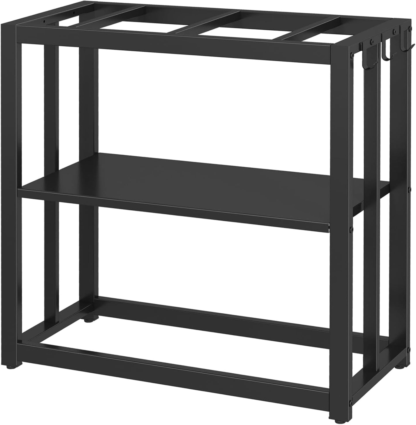30.7" W x 13" Inch for 20-29 Gallon Long Fish Tank Stand With Storage Shelf, Aquarium Stand With Hooks,Heavy Duty Metal Turtle Reptile Tank Stand, Easy Assemble