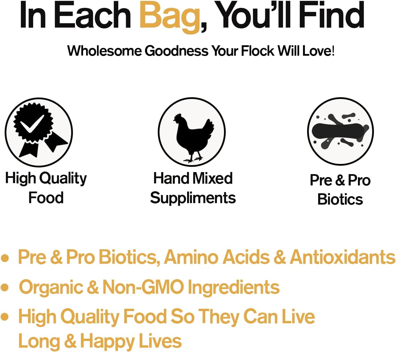 Naturally Fortified Treats – Protein Rich Supplement Suitable for Chickens, Hens and Ducks, Hand Mixed with USA Grown Ingredients – Equinox Blend – 32oz