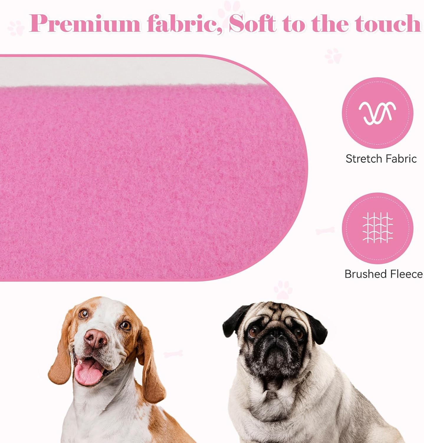 Dog Hoodie Dog Sweaters for Large Dogs Dog Sweater Solid Soft Brushed Fleece Dog Clothes Dog Hoodie Sweatshirt with Pocket(Pink-XXL)