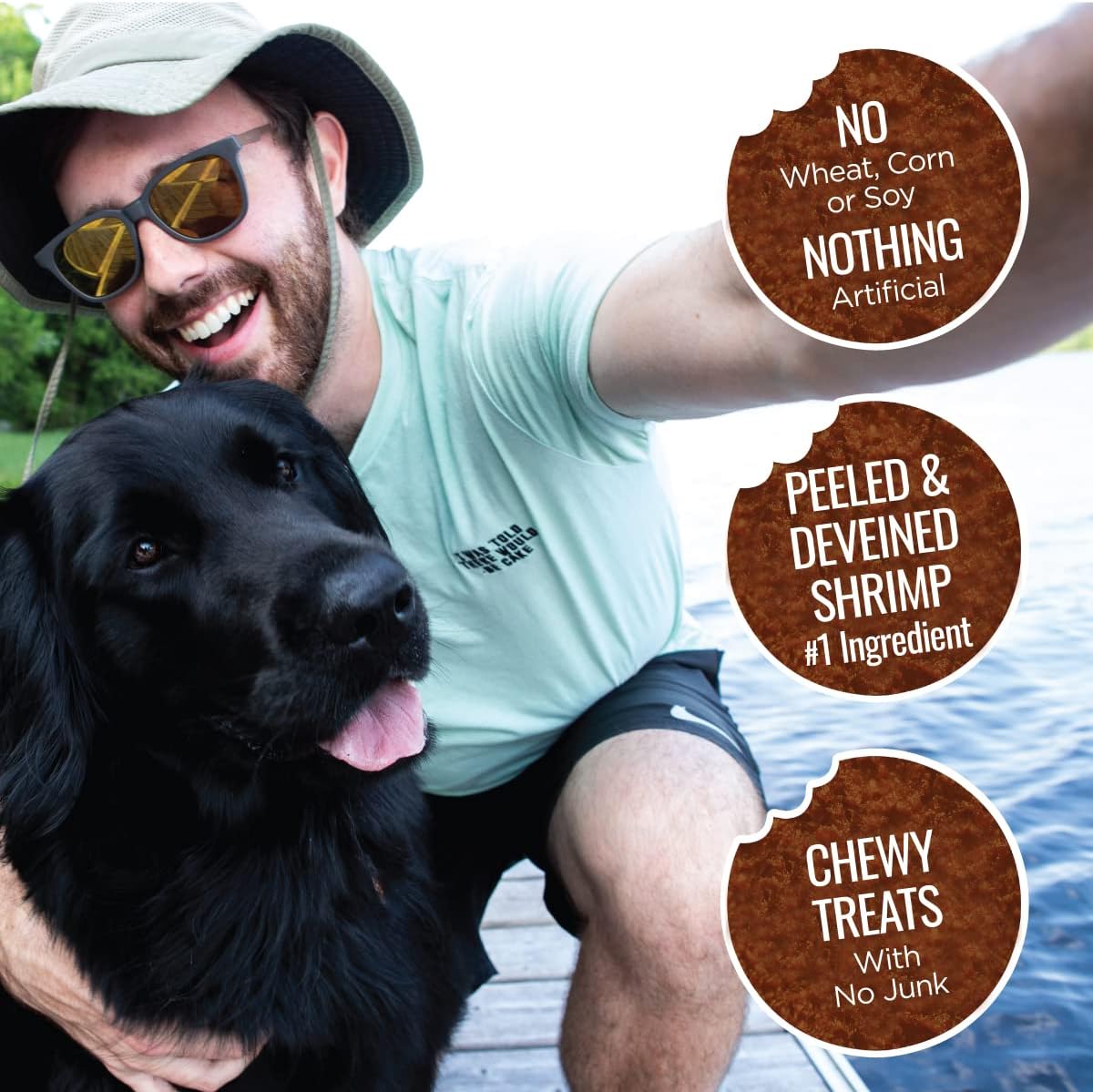 Smart Cookie All Natural Soft Dog Treats - Shrimp & Coconut - Healthy Dog Treats for Allergies, Sensitive Stomachs - Chewy, Grain Free, Human-Grade, Made in The USA - 5oz Bag, 2 Pack