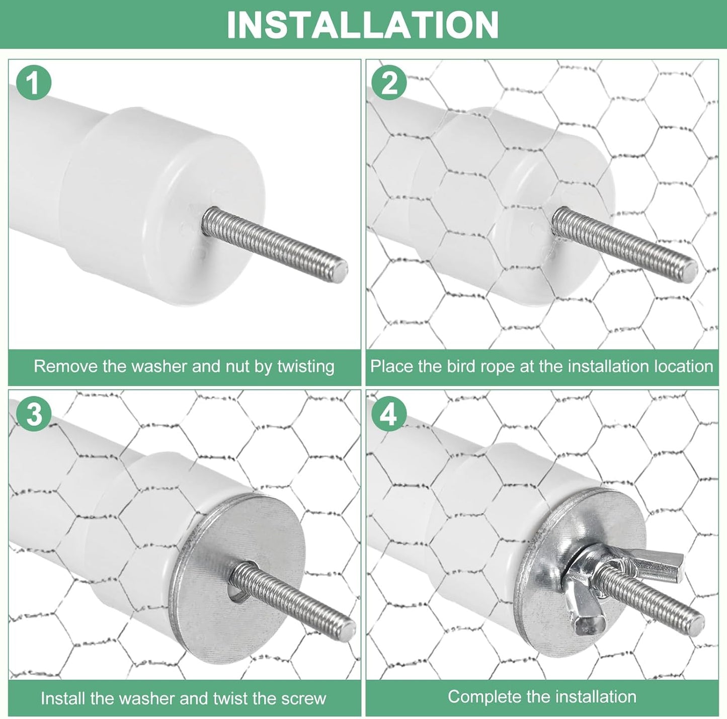 1-Pack Rope Perches for Bird Cages, 31.5 in Length Comfort Grip Flexible Rope Perch Beak & Paw Grinding for Parrots/Cockatiels/Parakeets, Bird Platform Sand [Cyan]