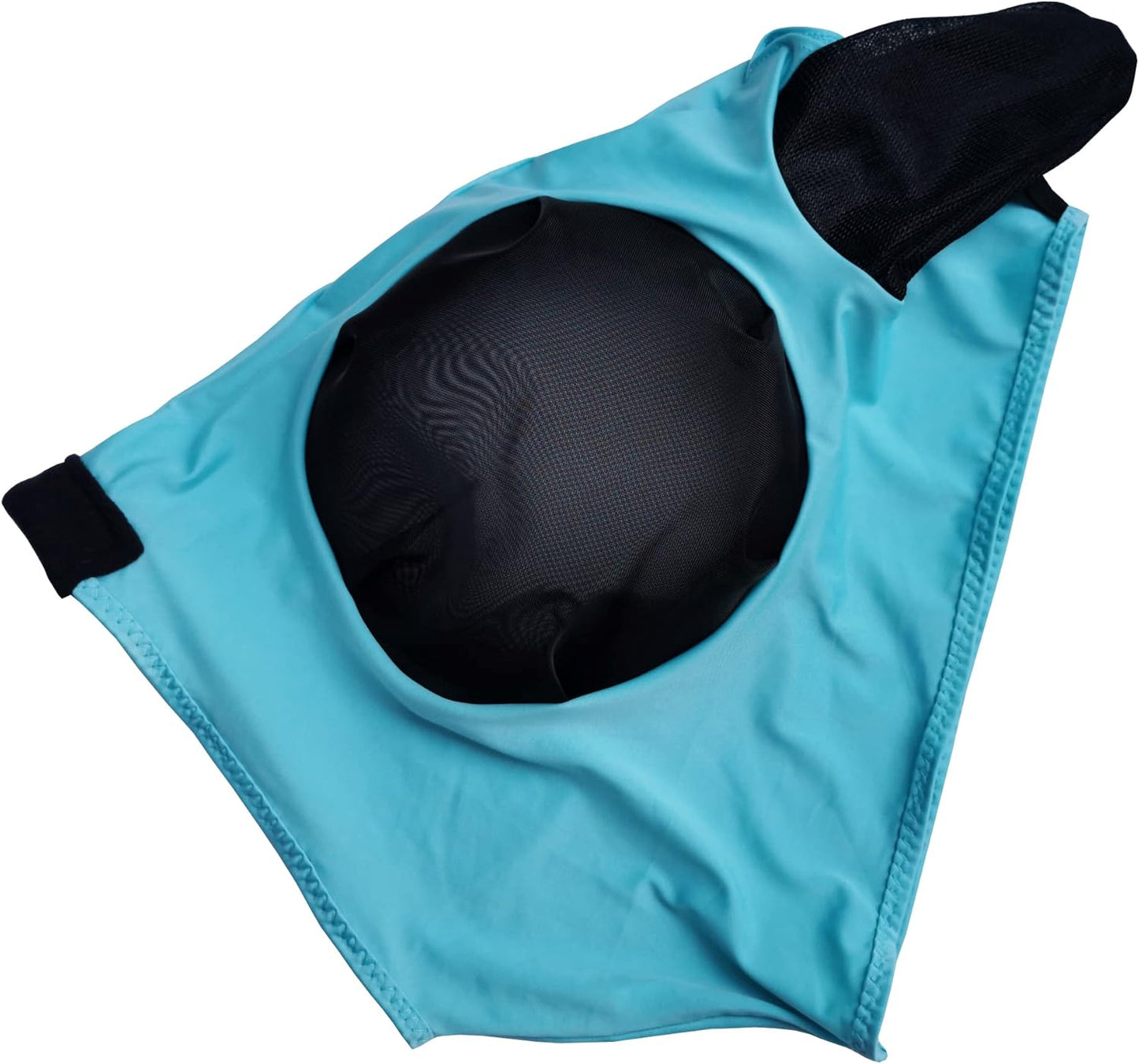 Horse Mesh Fly Mask with Ears, Soft Lycra Mesh Mask Anti-UV with Ears Pacific Blue, Pony