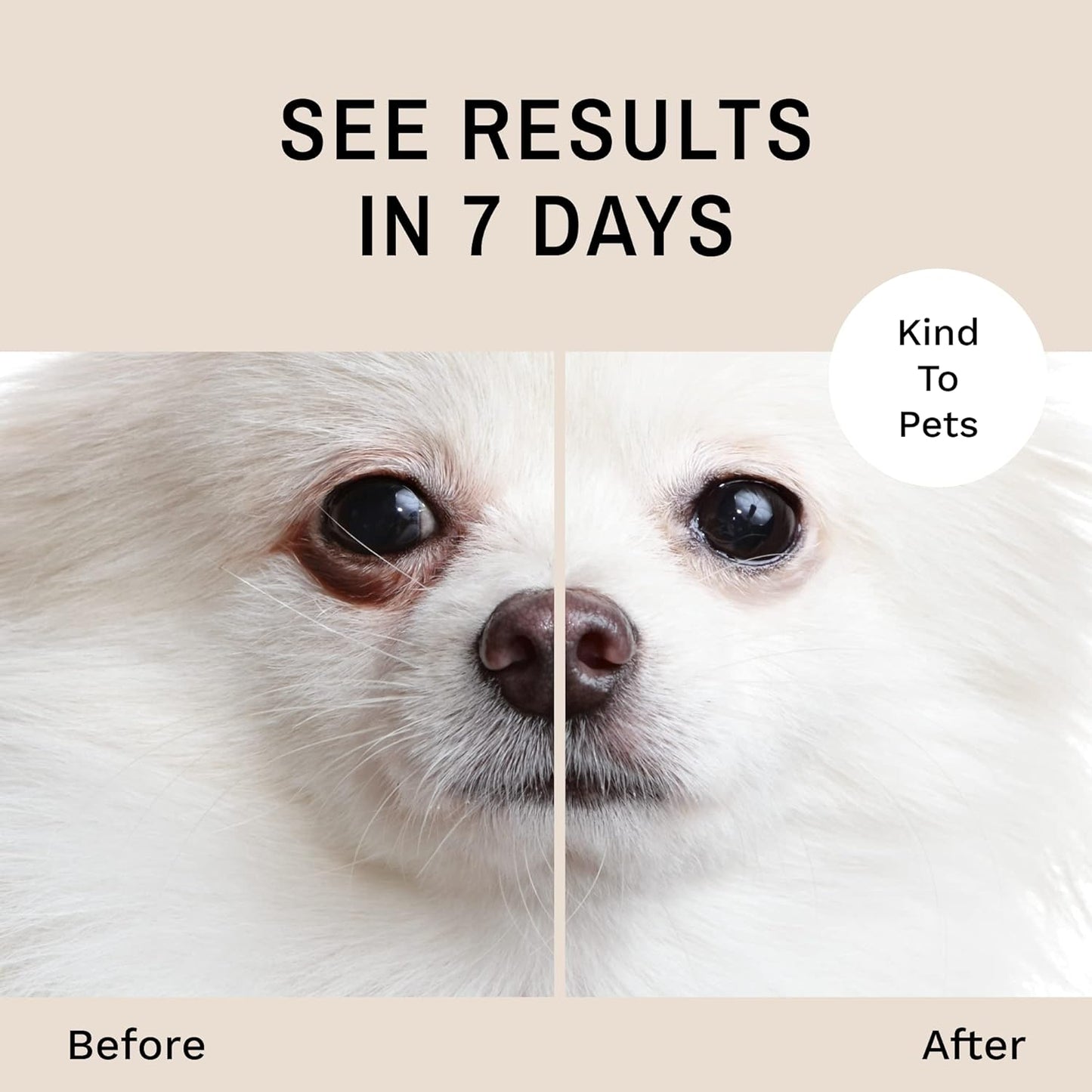 Eye Envy Tear Stain Remover Powder for Dogs and Cats. 100% Natural, Safe. Apply Around Eyes. Absorbs and Repels Tears. Keeps Area Dry. Treats The Cause of Staining. Made in The USA (1.4 oz)