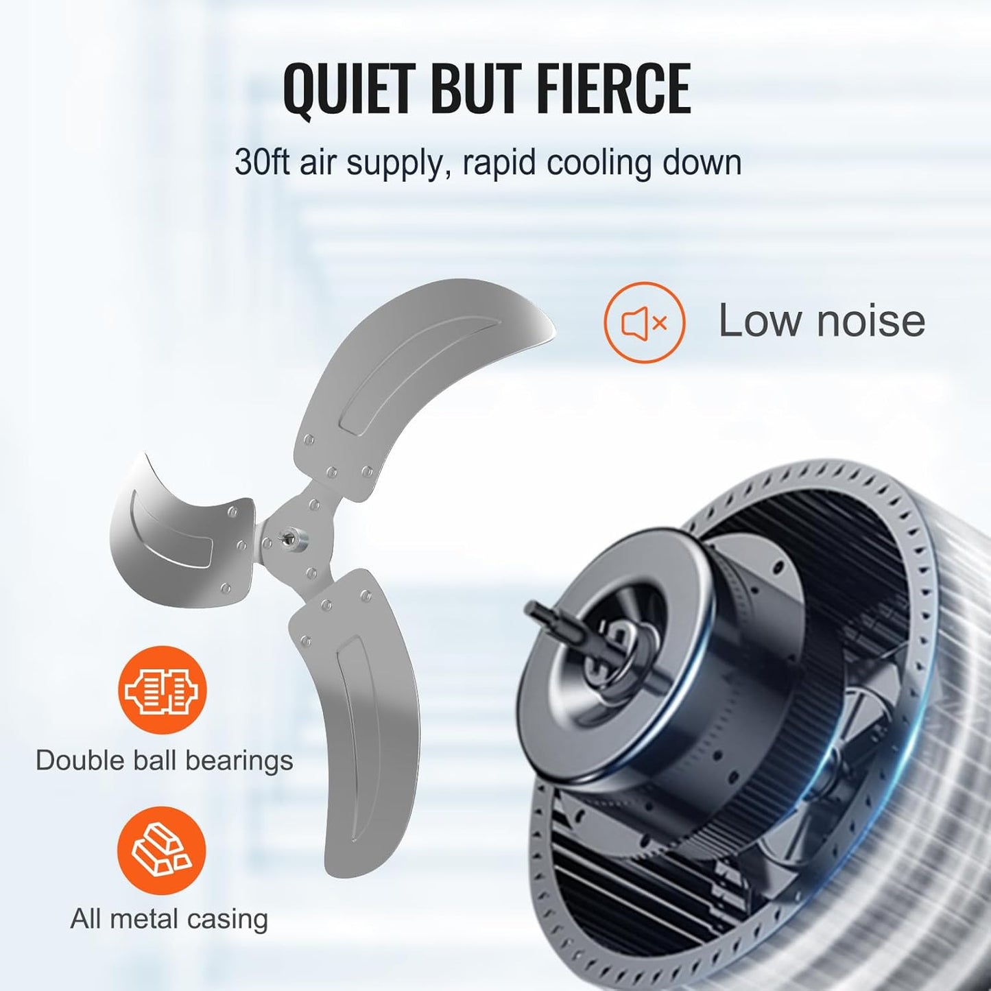VEVOR Wall Mount Fan, 2 PCS 20 inch Oscillating, 3-speed High Velocity Max. 4000 CFM Industrial Wall Fan for Indoor, Commercial, Residential, Warehouse, Greenhouse, Workshop, Basement, Garage,Black