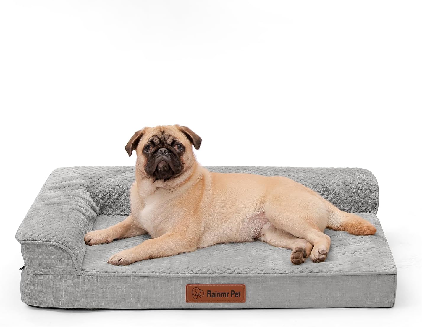Orthopedic Dog Bed, 3 Inch Memory Foam Dog Beds for Small Dogs, Washable Removable Cover, Nonskid Bottom, Waterproof Pet Couch for Indoor, Outdoor or Car Use, 30x20 Inches S Light Grey