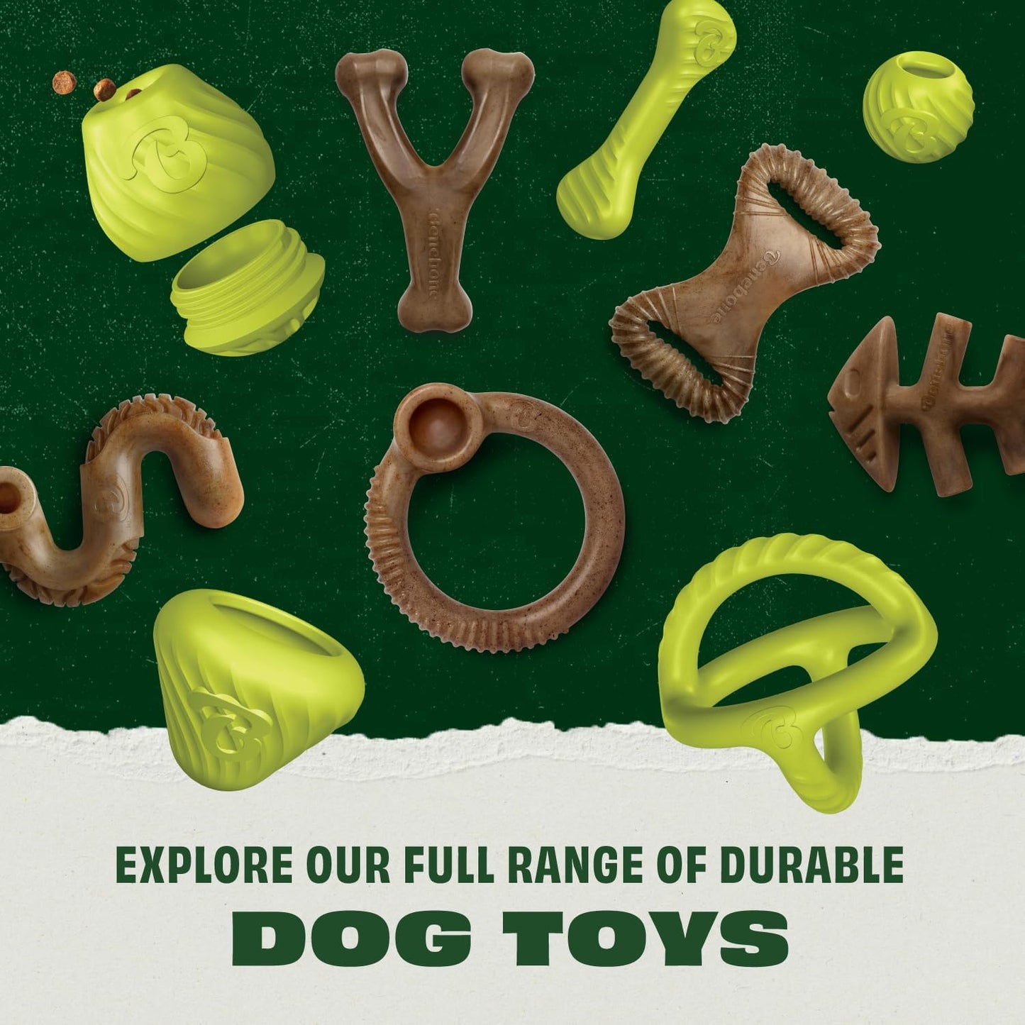 Benebone Dog Ball, Natural Rubber