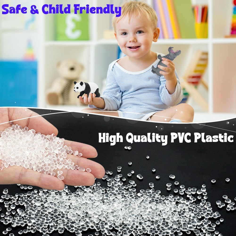 24Pcs Safari & Zoo Animals Figures, Realistic Plastic Animal Toys Set for Kids 1 2 3, Lion, Elephant, Perfect for Play, Education, Baby Shower Decor,Party Supplies Cake Topper