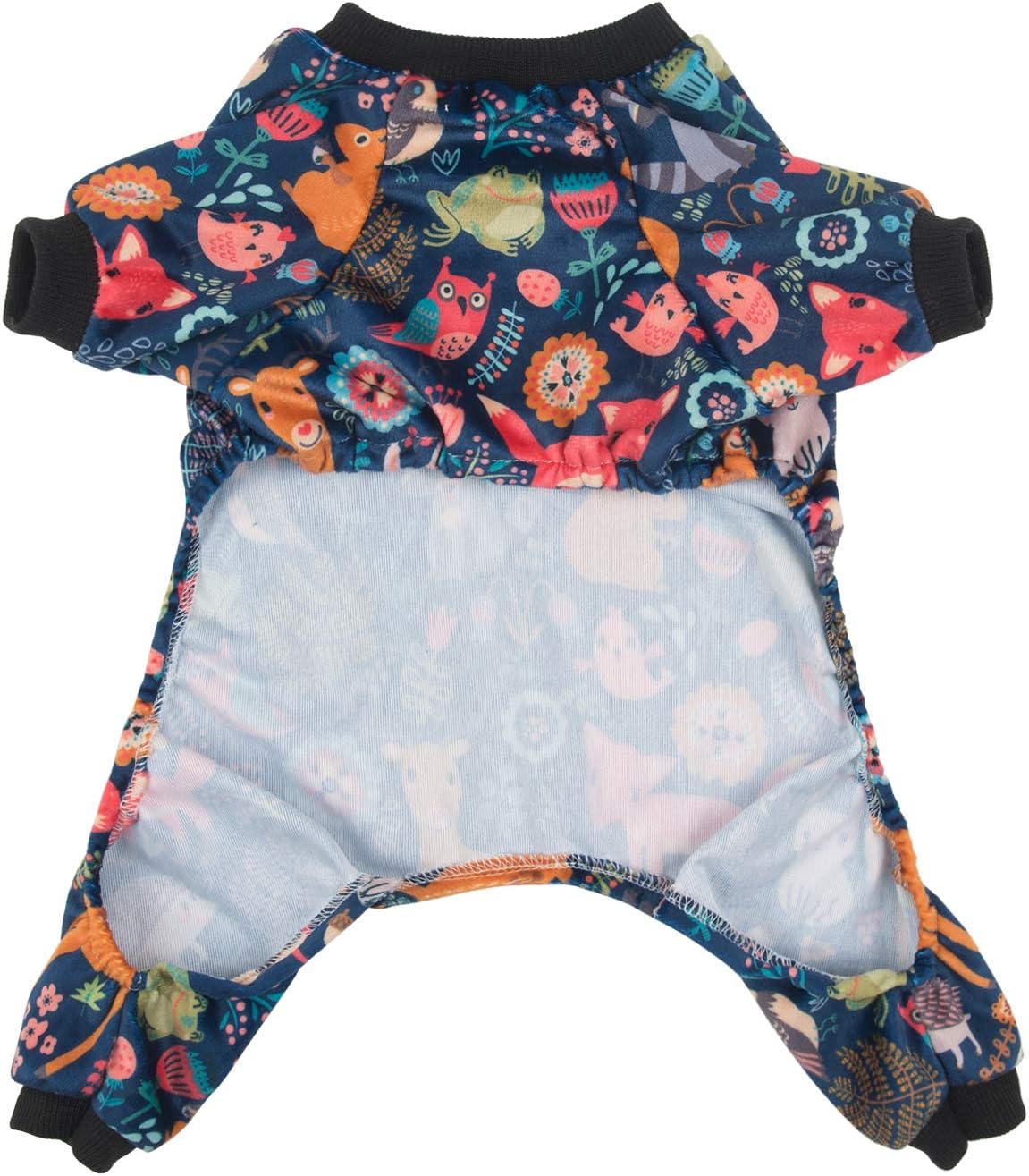CuteBone Small Dogs Outfit Soft Puppy Onesies Pjs Dog Pajamas Pet Coat Cat Apparel Comfy Doggie Jumpsuit Bodysuit for All Seasons P75S