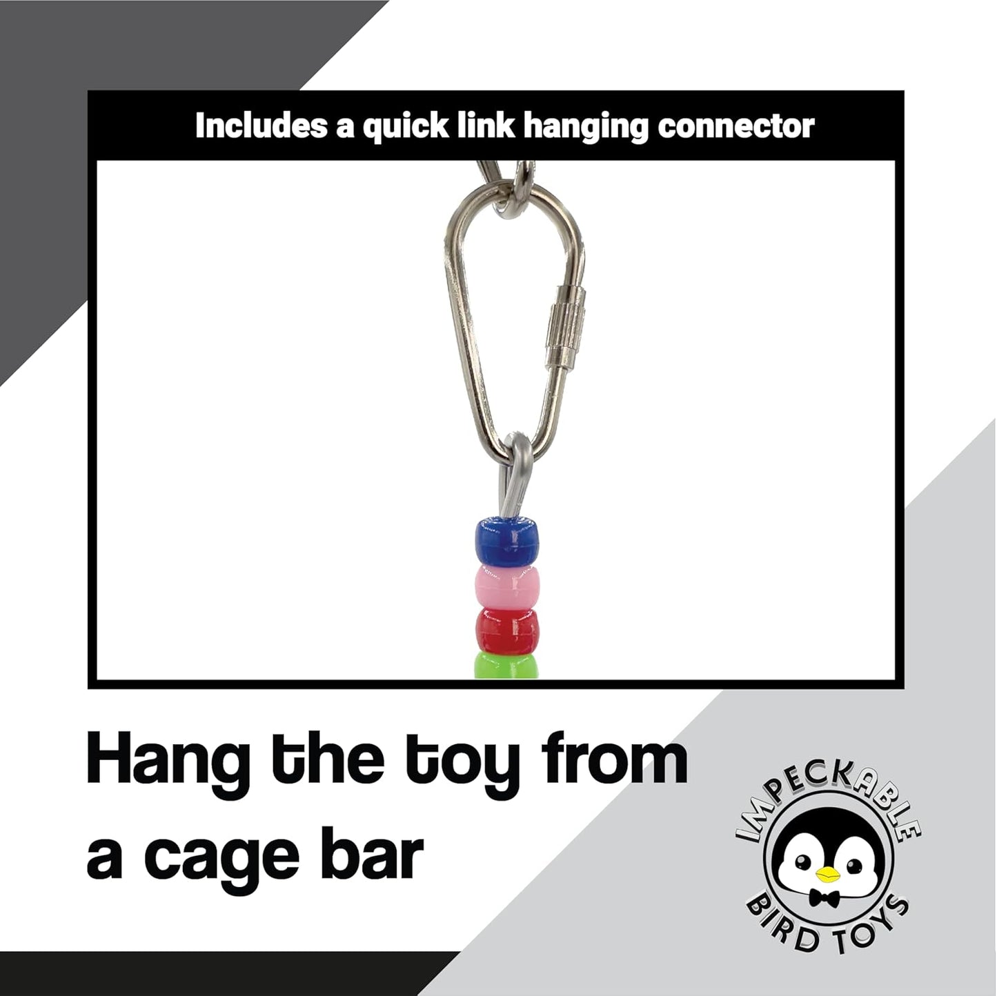 868 Mini Leather Stick - Handcrafted Shape Changing Bird cage Toy, Natural Skinny Sticks, Vegetable Tanned Leather Strip, Colorful Beads, Great for Small Size Pets Budgie Finch Lovebird Parrotlet