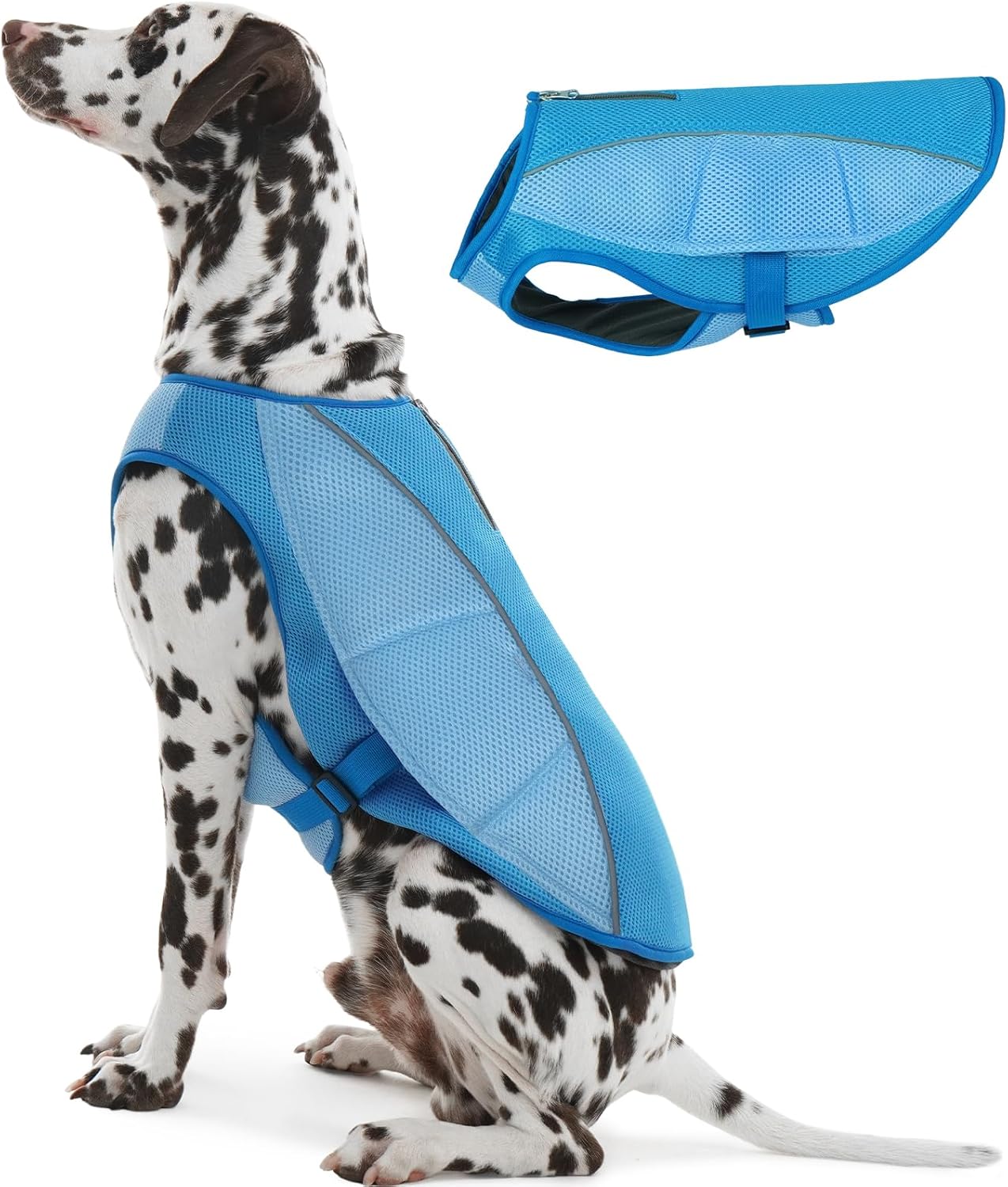 ROZKITCH Dog Cooling Vest, Lightweight Jacket with Evaporative Cooling Microfiber Technology, UV Protection Shirt for Beach Hiking Training Walking, Sizing for Medium Dogs XL
