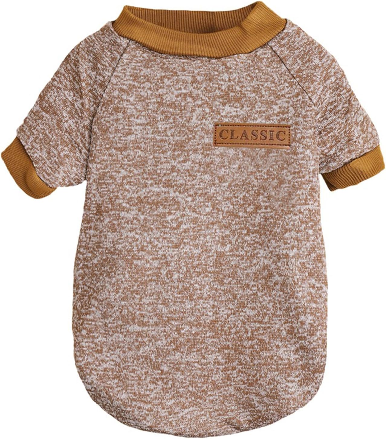 Jecikelon Dog Clothes Dogs Sweater Soft Puppies Clothing Winter Puppy Sweaters Warm Outfit for Dogs Small XXS XS Cat Apparel (Khaki, S)