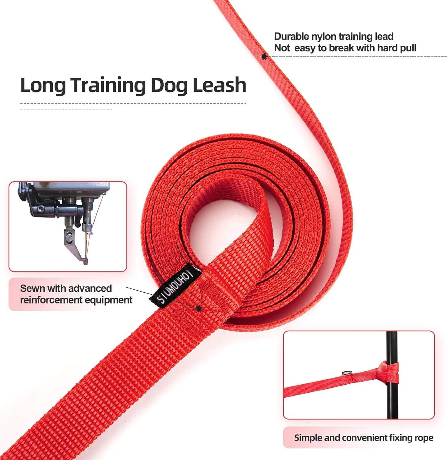Dog/Puppy Obedience Recall Training Agility Lead - 15ft 20ft 30ft 40ft 50ft Training Leash - Great for Play, Camping, or Backyard (Rainbow, 40 Feet)
