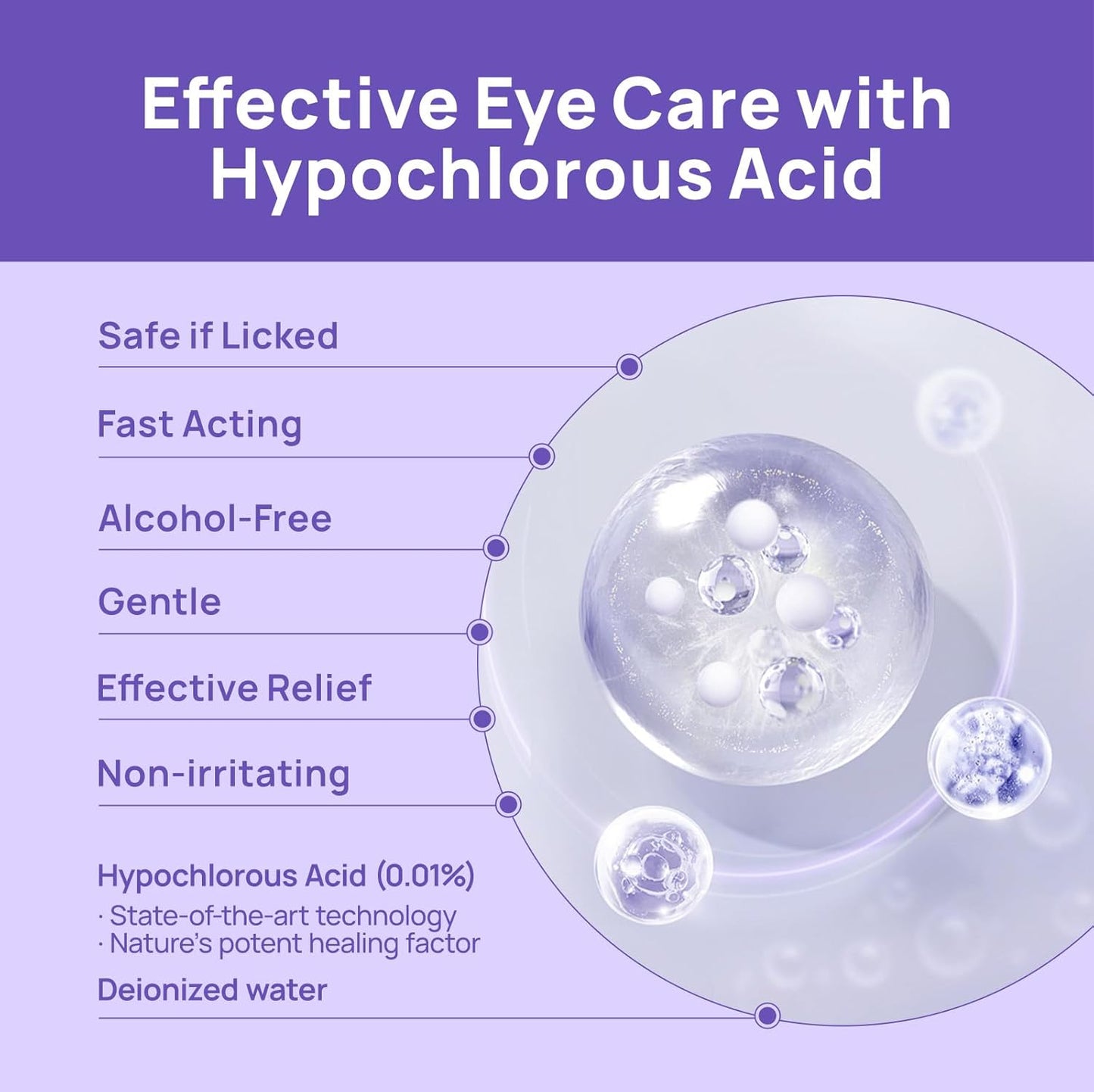 HICC PET Dog Eye Drops, Eye Drops for Dog Care & Cat Care, Soothe Allergy, Relieve Dry Eyes Pink Eyes, Pet Tear Stain Cleaner (2 x 5.1 fl oz)