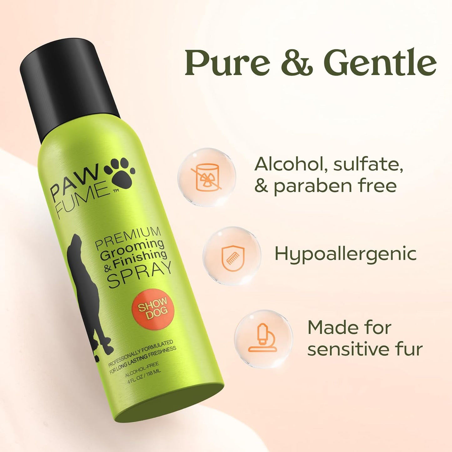 PAWFUME Dog Perfume Spray Long Lasting Scent for Grooming, Show Dog, 1-Pack – Keep Your Pup Fresh All Day – Hypoallergenic, Alcohol-Free, Detangling & Moisturizing – Salon-Quality Dog Cologne Spray