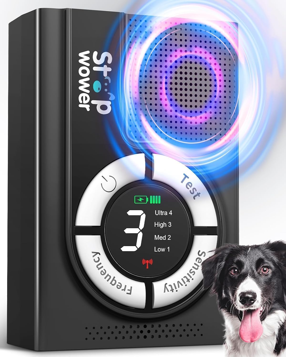 Dog Training & Behavior Aids,Anti Barking Device and Dogs Bark Control Device of 33ft Range,Dog Barking Deterrent with 3 Levels,Outdoor Dogs Barking Control Device with Waterproof