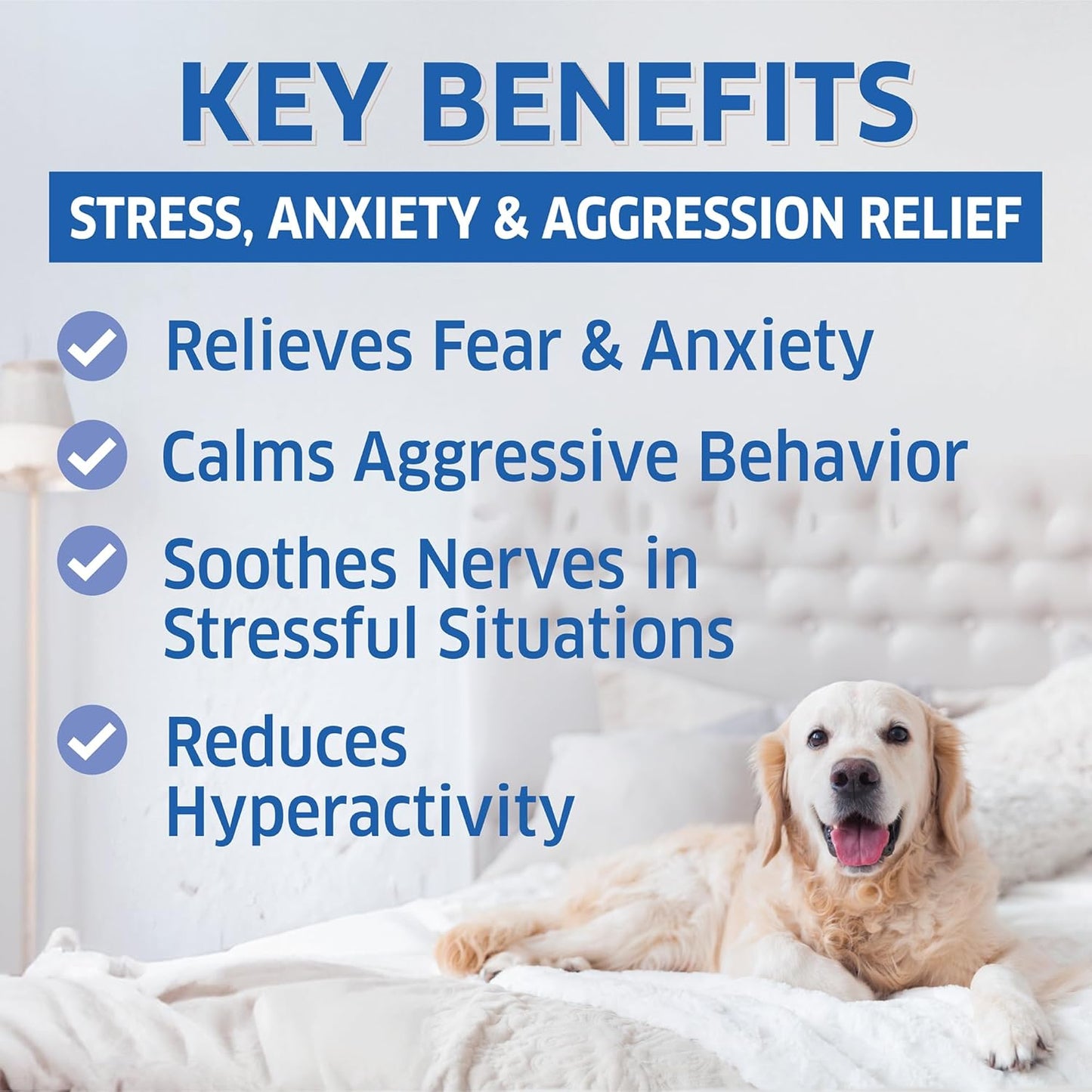 Hemp Calming Chews for Dogs - Natural Anxiety Relief Treats - Separation, Stress, Barking, Thunderstorms - 120 Dog Anxiety Chews