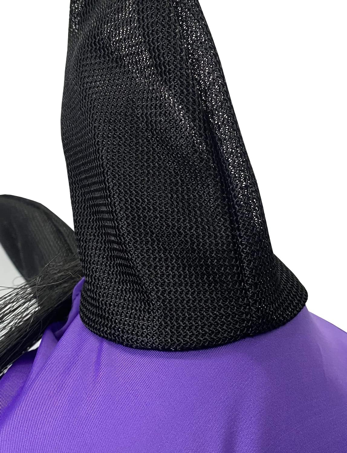 Horse Mesh Fly Mask with Ears, Soft Lycra Mesh Mask Anti-UV with Ears Violet, Pony