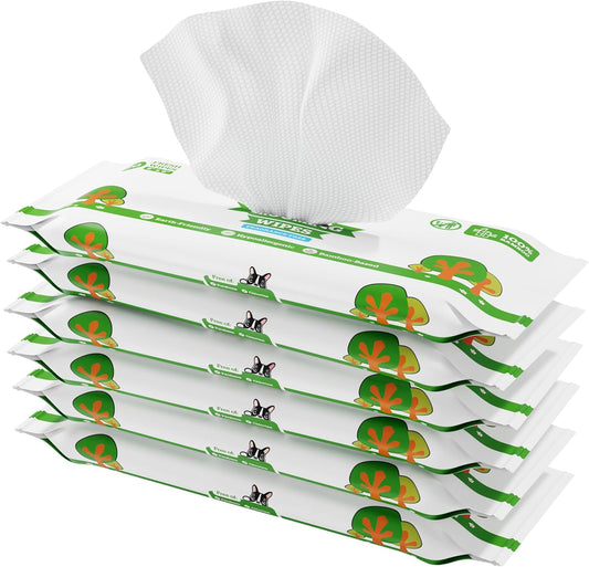 Pogi’s Dog Wipes Travel Packs – Hypoallergenic Pet Wipes for Paws, Body & Butt – Cleaning & Hydrating, Fragrance Free, 120-Count