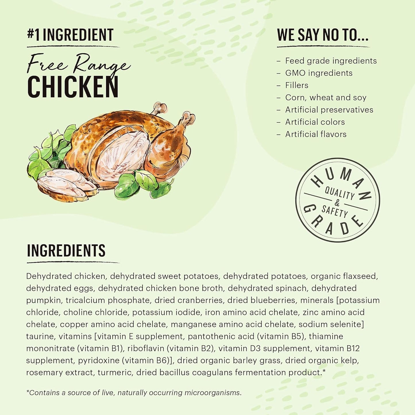 The Honest Kitchen Dehydrated Grain Free Chicken Cat Food, Single Serve Pack, 1 oz x10