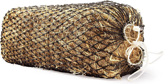 Bloomoak Slow Hay Net Feeder for Horses, Durable Soft Black PE 2String Hay Bales Bags with 2" Hole, Fit 36 * 18 * 18" Square Bale Easily…