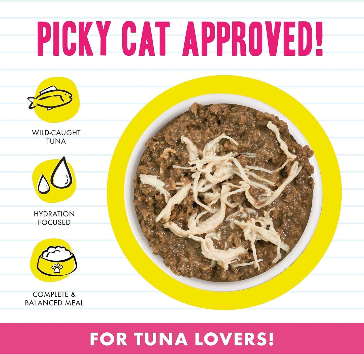 Weruva BFF Minced Natural Wet Cat Food, Tuna and Chicken 4 Eva in Gravy, 5.5oz Can, Pack of 24