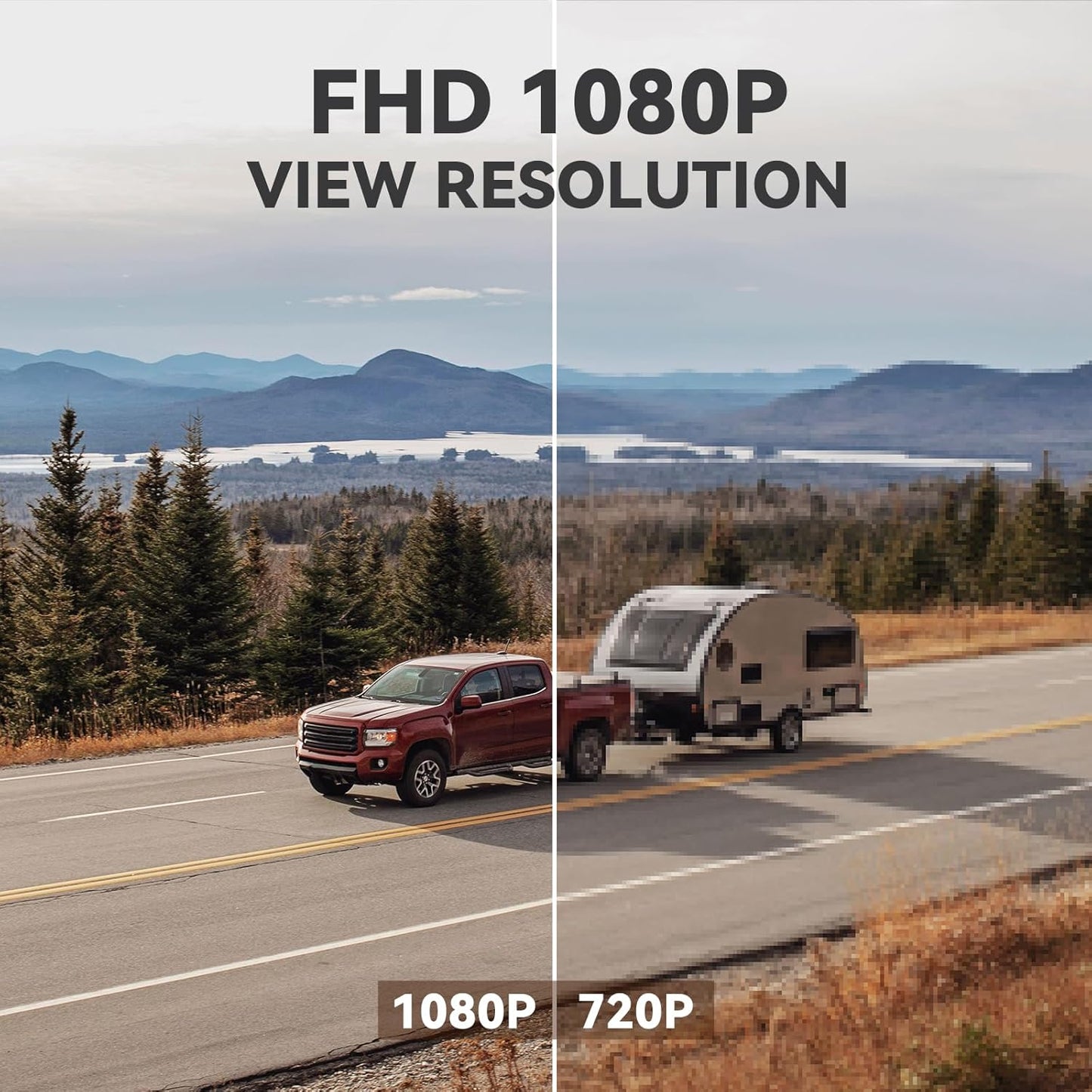 eRapta Wireless Backup Camera Magnetic: 5” Portable, 1-Min Install-Free Trailer Backup Camera with FHD1080P, Infrared Night Vision, 150° Wide-Angle View for Trailer/RV/Truck/Car/Tractor ACT501