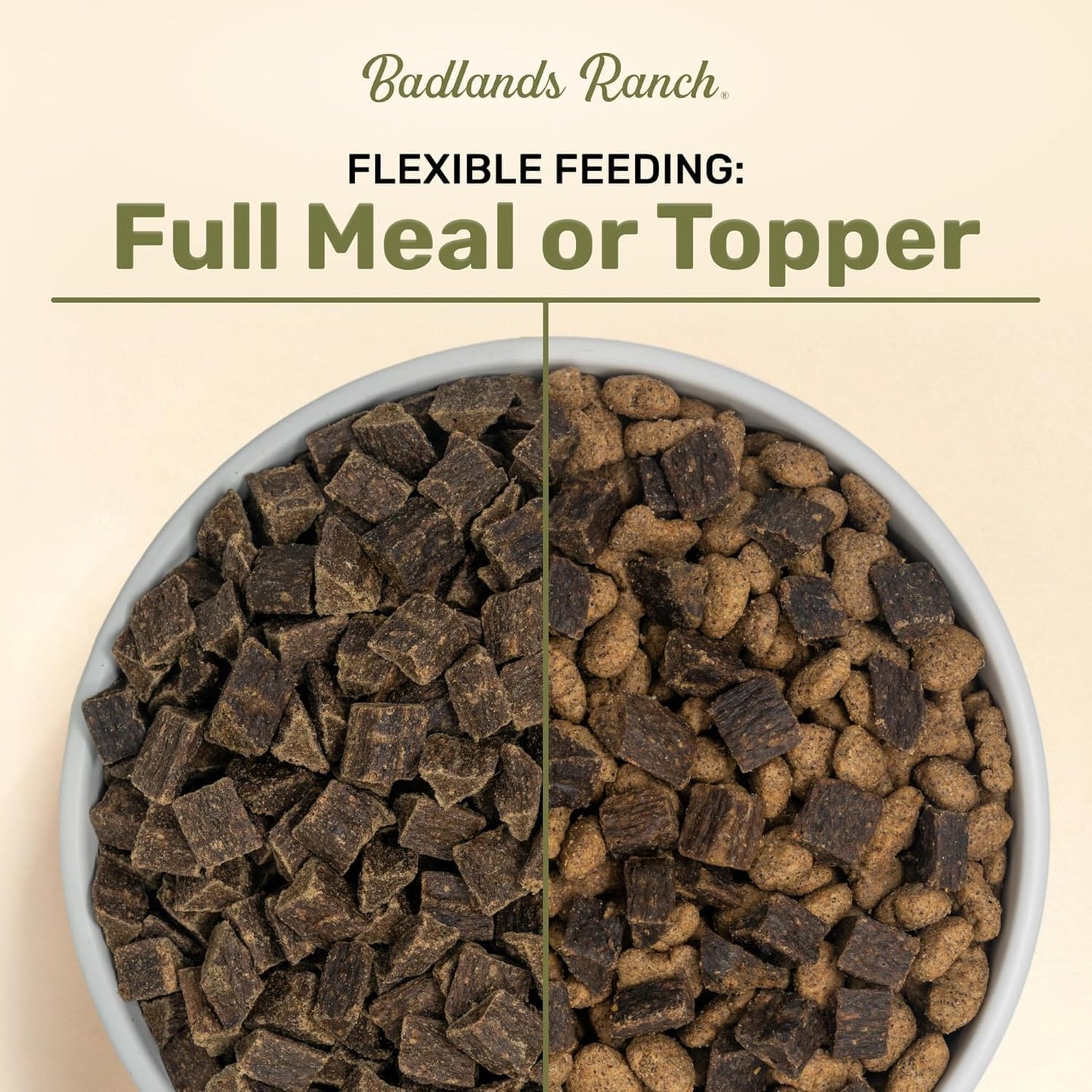 BADLANDS RANCH by Katherine Heigl- Superfood Complete, Air-Dried Adult Dog Food - High Protein, Zero Fillers, Superfood Nutrition (24 Ounce (Pack of 4), Beef)
