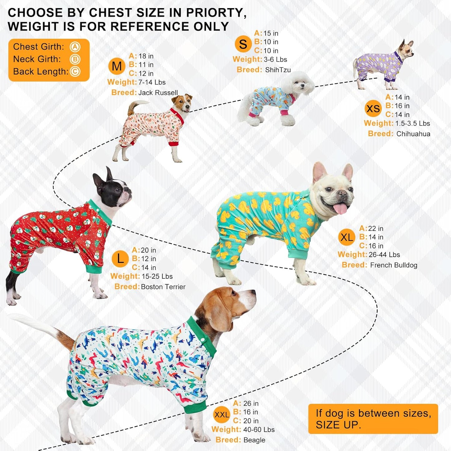 BEAUTYZOO Dog Pajamas Large Sized Dog, Summer Doggie Pajamas for Boy Girl, Soft Strechy Cotton Puppy Pjs Jammies Onesies for Men Women, Pet Jumpsuit Body Suit Cat Apparel Clothes, Blue L
