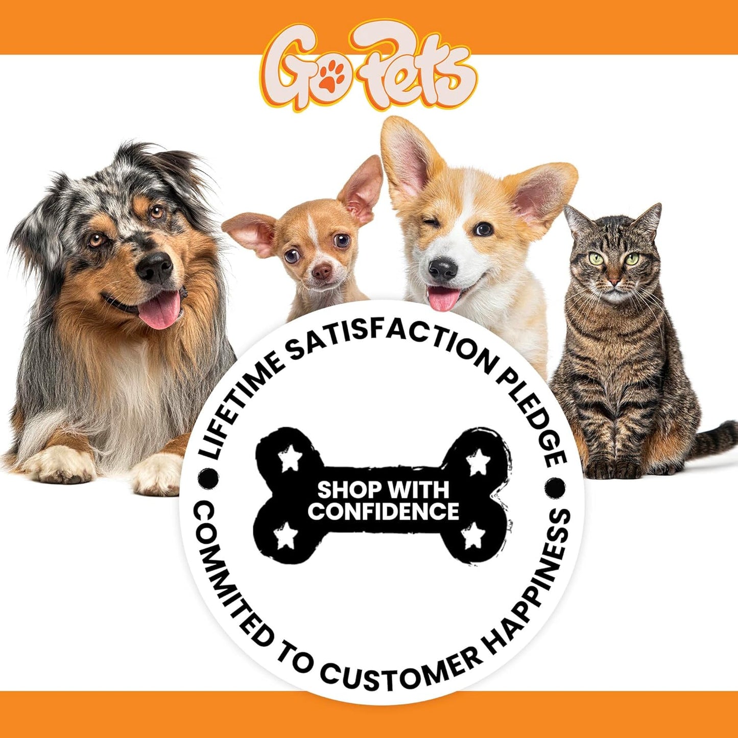 GoPets Double Row Dematting Rake Undercoat Deshedding Tool for Dogs and Cats, Dog Brush for Shedding and Grooming, Long Hair Pet Grooming Brush for Mat Removal, Detangling, and Shedding Control